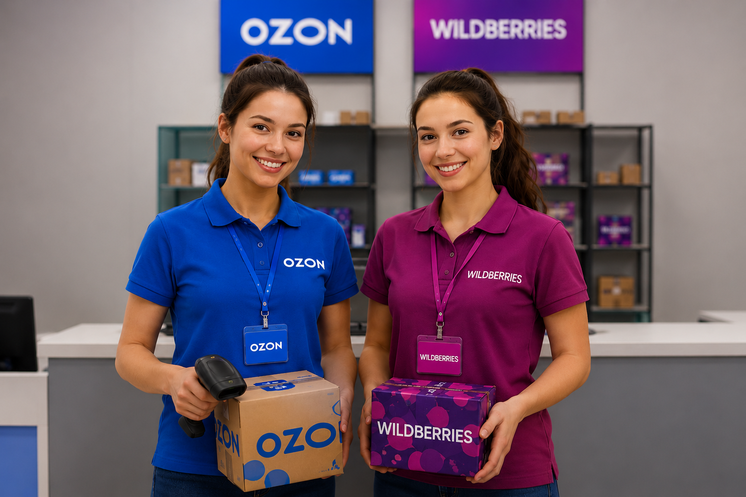 Менеджеры пунктов выдачи Ozon и Wildberries